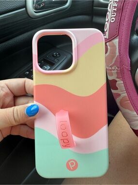 Loopy Case Multicolor Pastel Wave Phone Case - Pink, Coral, Mint, Cream